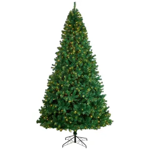 11' Northern Tip Artificial Christmas Tree with 1000 Clear LED Lights and 2720 Bendable Branches