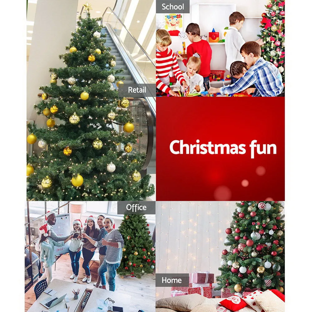 1.8m Green Fir Christmas Tree, 800 Tips, Metal Stand - Jingle Jollys