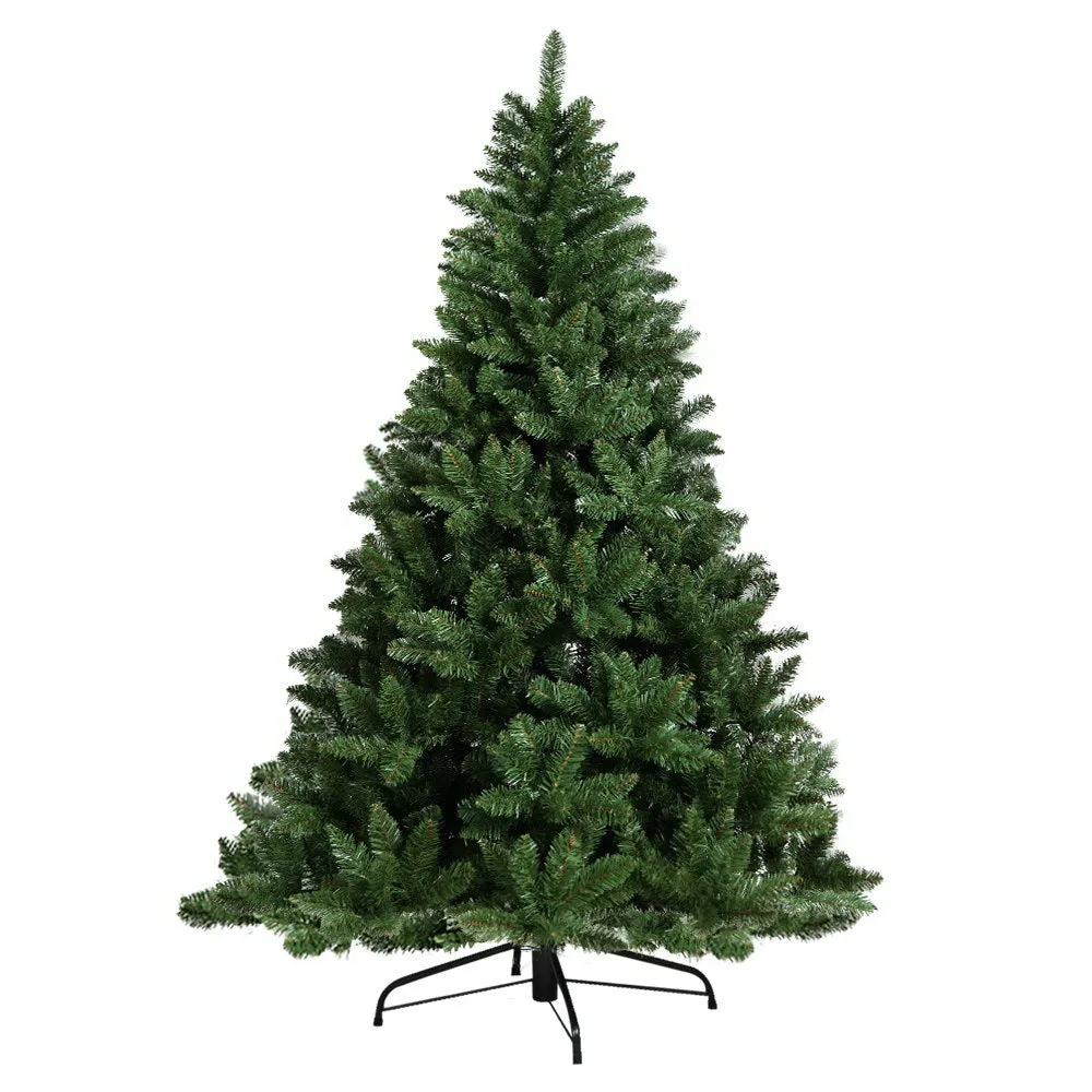 1.8m Green Fir Christmas Tree, 800 Tips, Metal Stand - Jingle Jollys