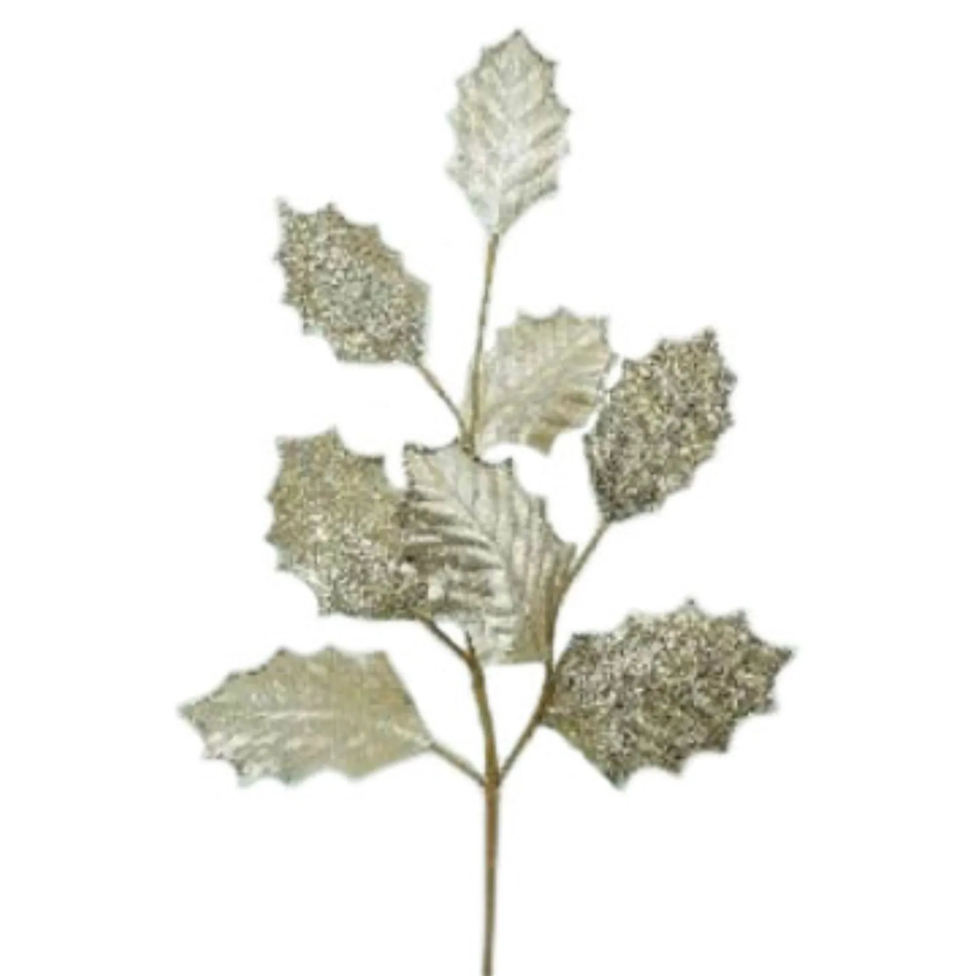 27" Winter Glam Holly Leaf Spray in Gold | TA