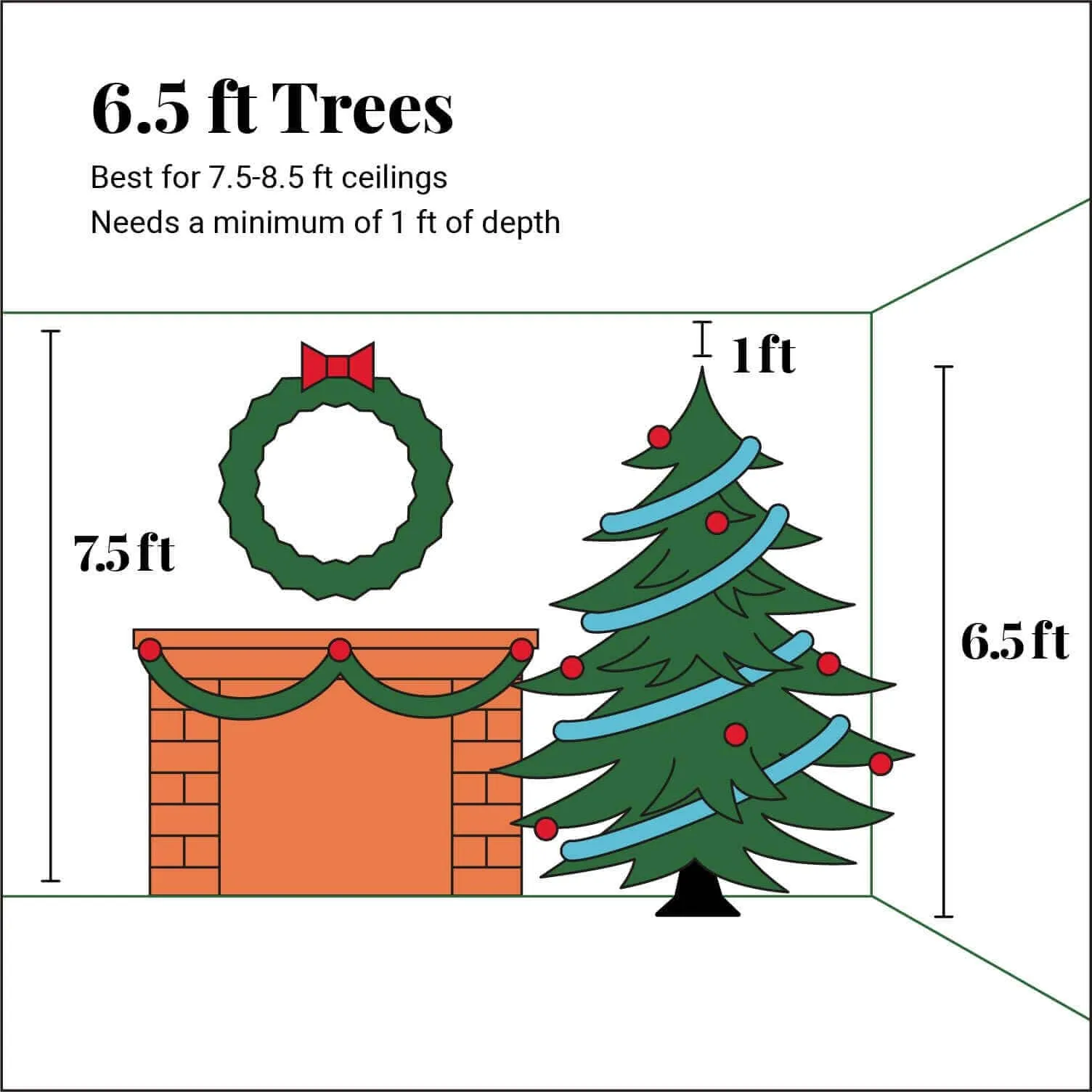 6.5' Queen Flock® Slim Tree Unlit - OPEN BOX - FINAL SALE