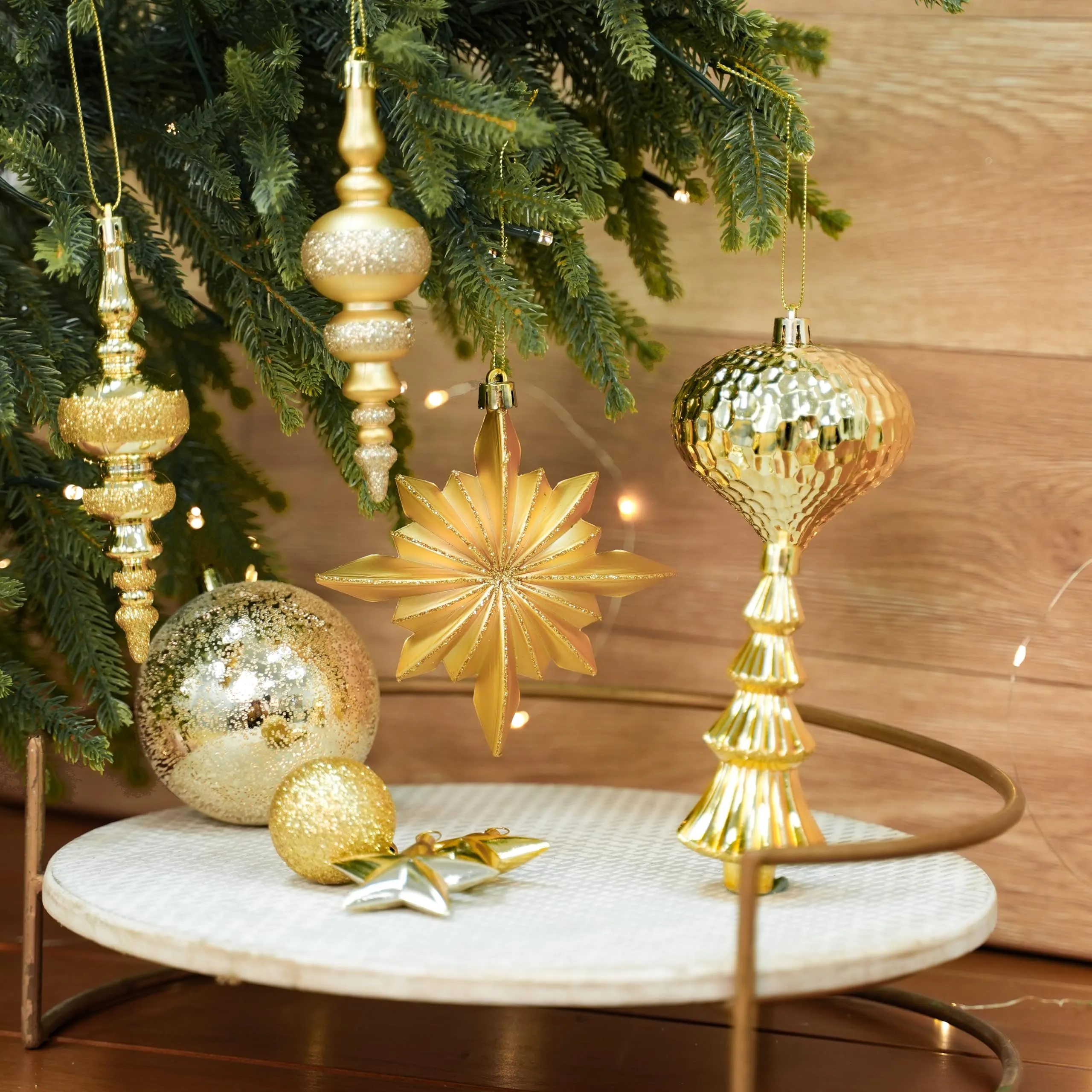 80pcs Light Gold Christmas Balls Ornaments Set with Lanyards