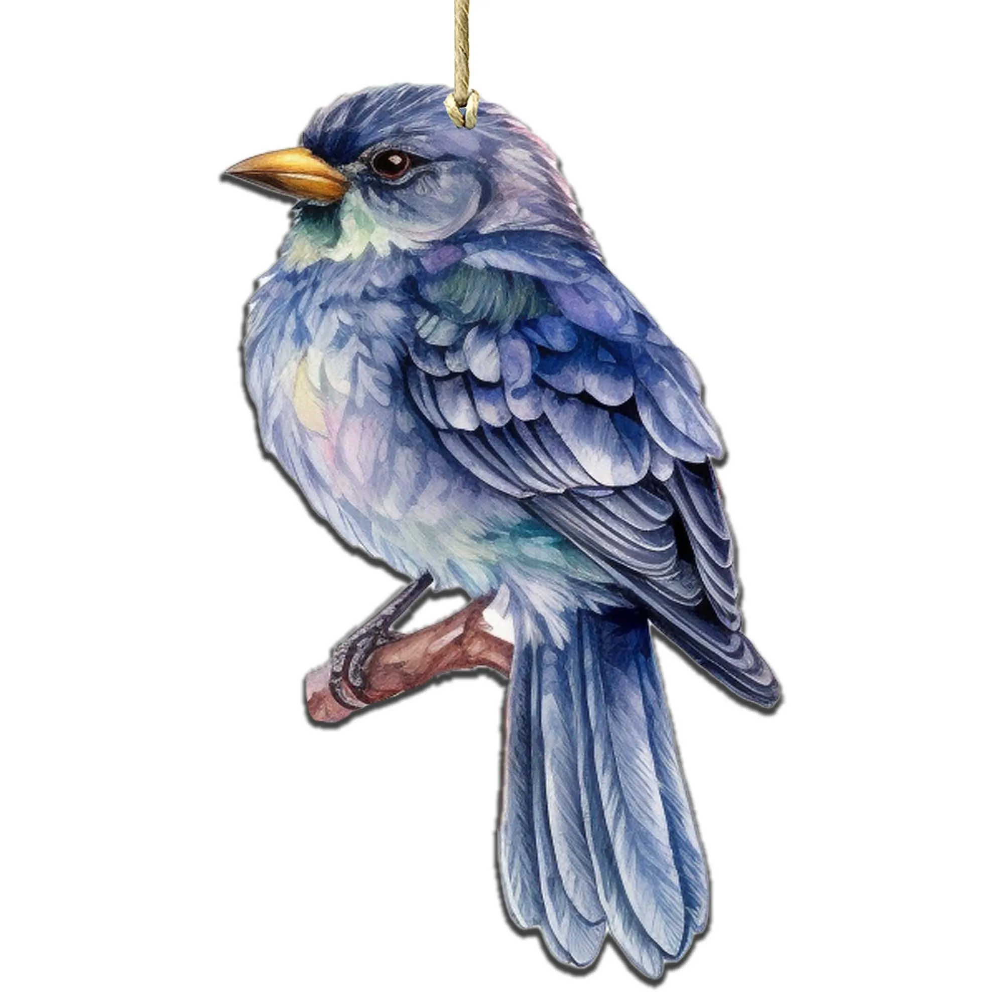 Alaskan Bluebird Wooden Ornaments by G.Debrekht - Wildlife Holiday Décor - 8710005-2