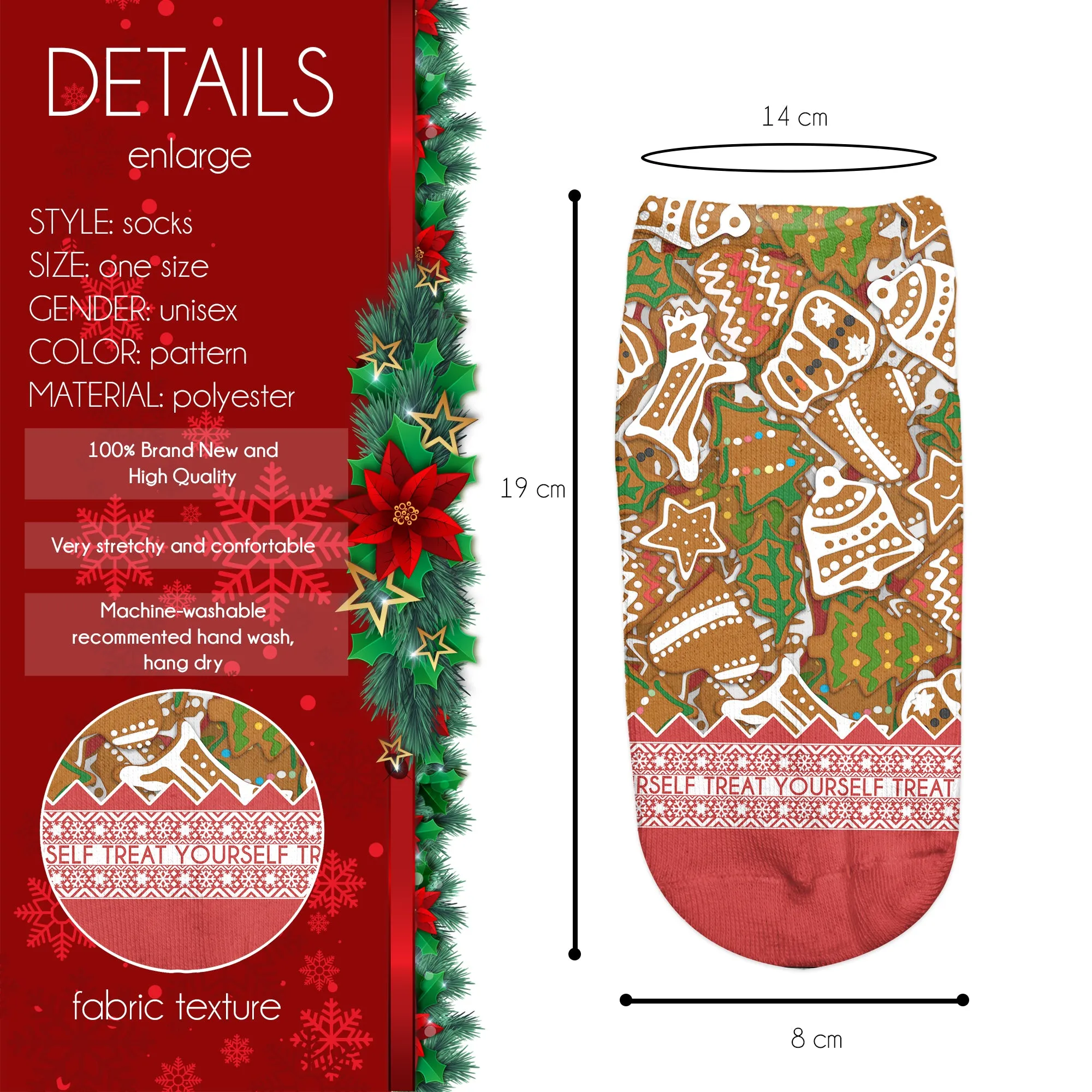 Ankle Socks - Gingerbread Treats