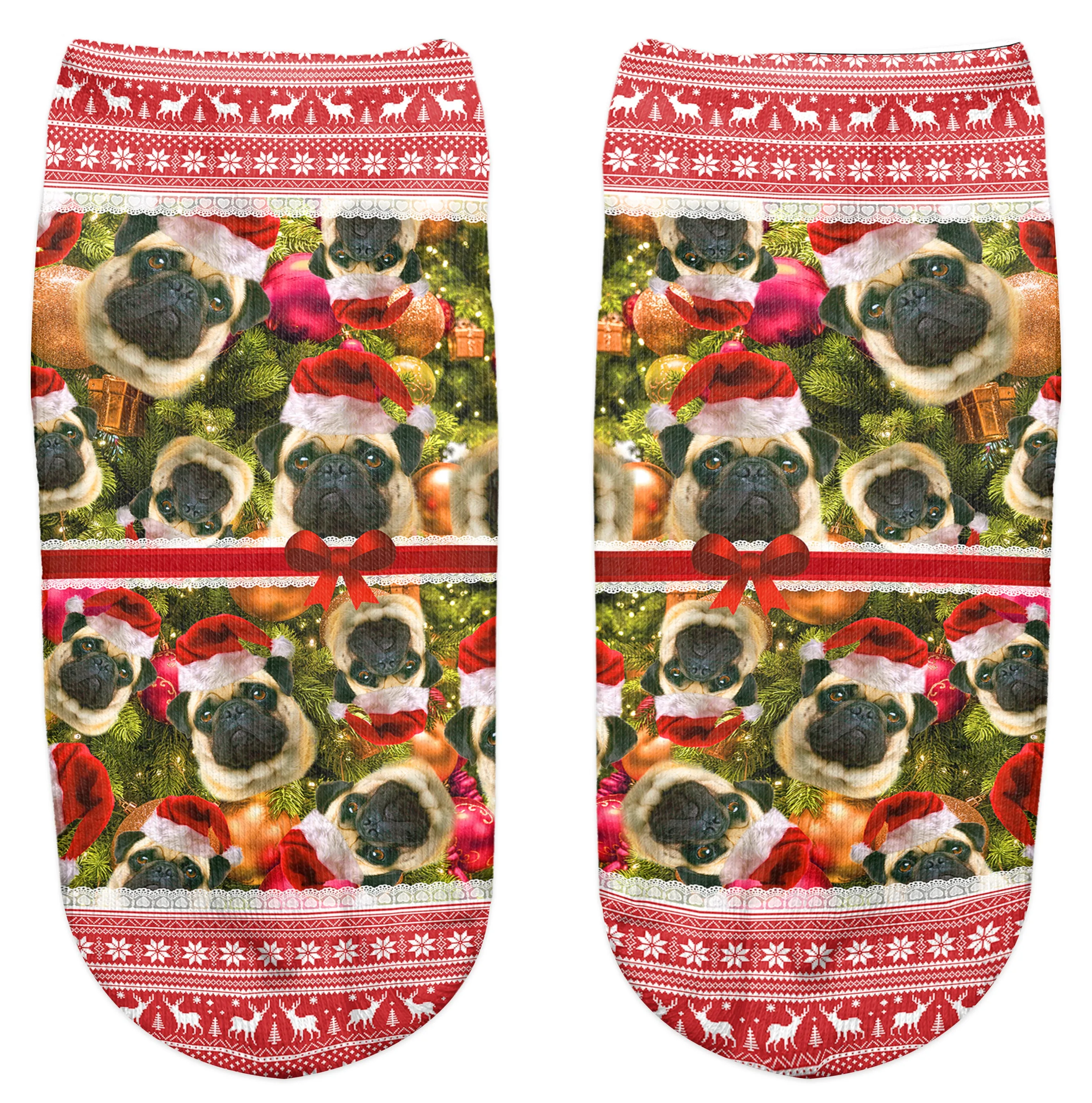 Ankle Socks - Merry Pugmas