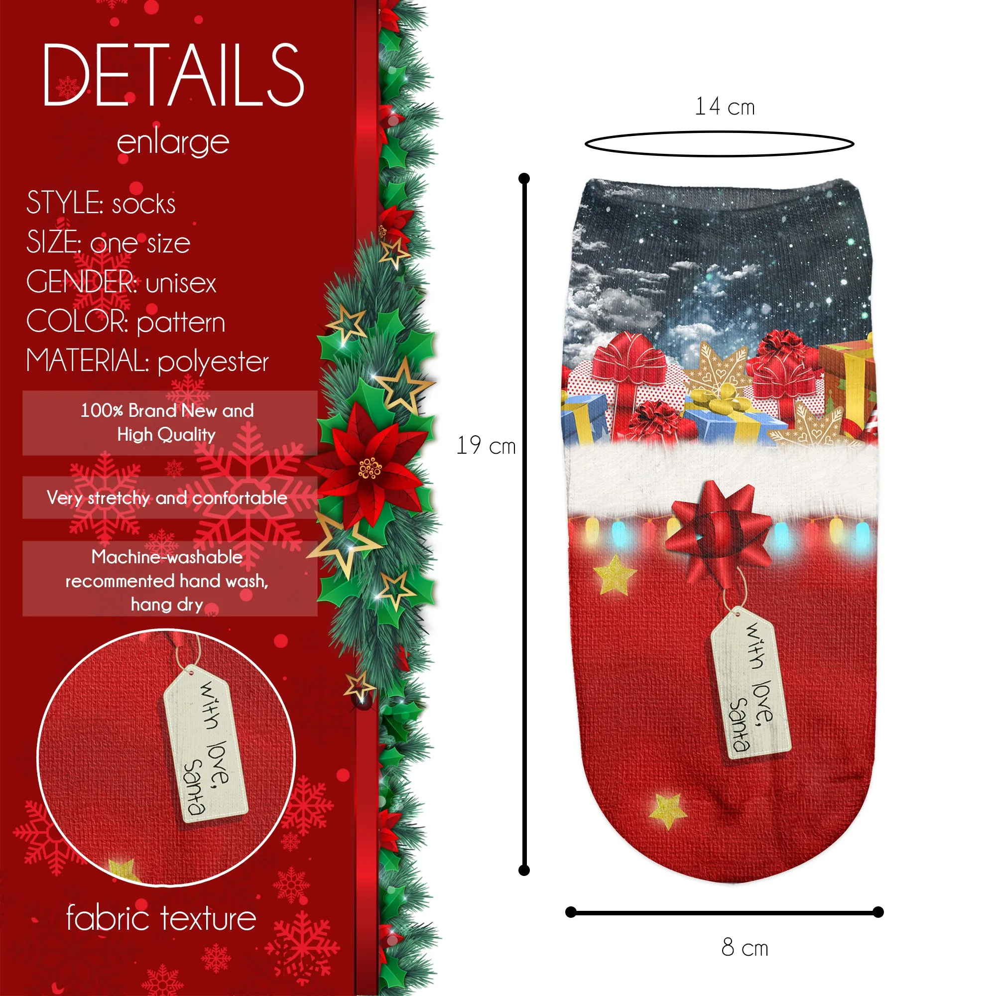 Ankle Socks - With Love Santa
