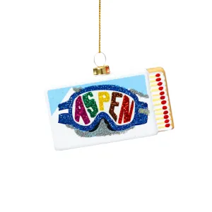 Aspen Matchbook Ornament 3.5"