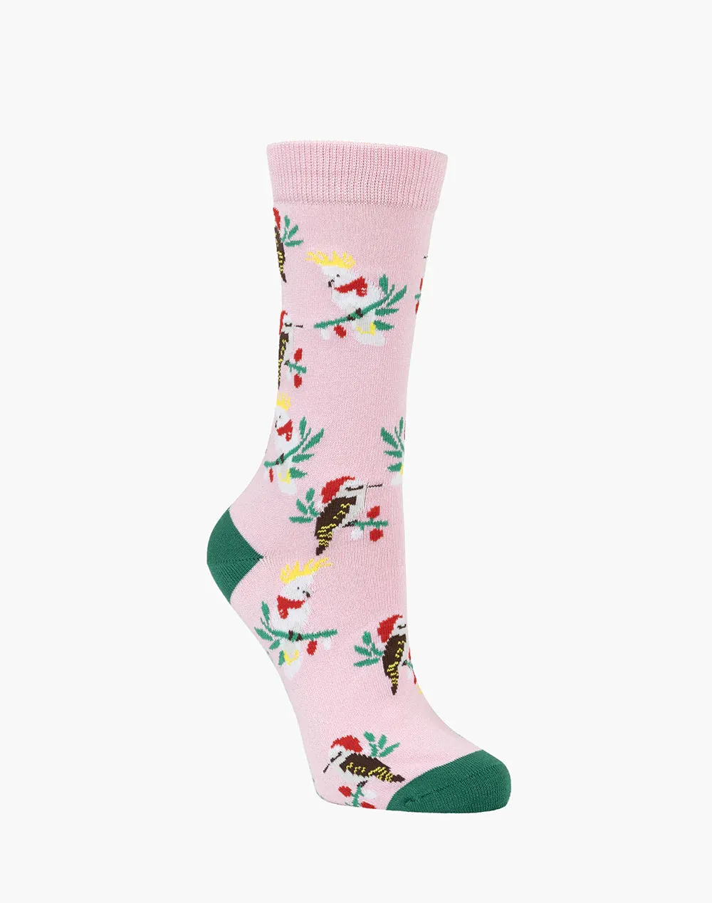 Aussie Xmas Birds | Womens Bamboo Sock