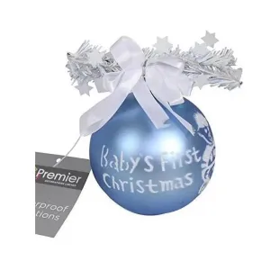 Baby’s First Shatterproof Christmas Bauble With Tinsel - Assorted