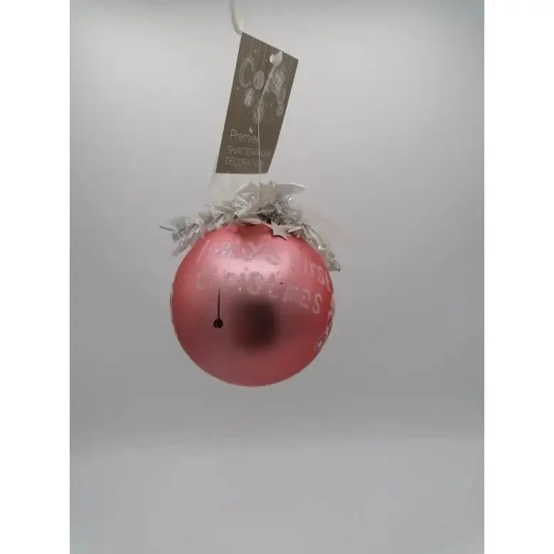 Baby’s First Shatterproof Christmas Bauble With Tinsel - Assorted