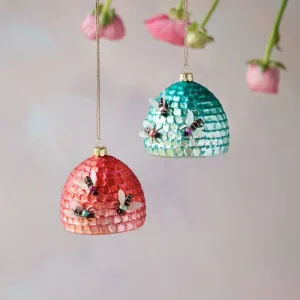 Bee Hive Ornament, Jewel Tone