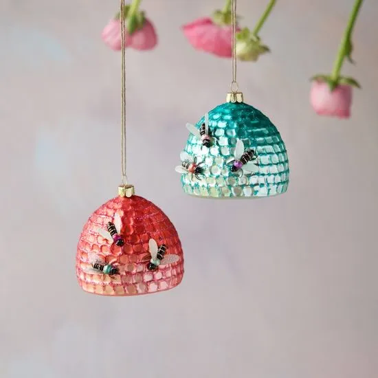 Bee Hive Ornament, Jewel Tone