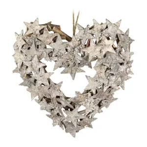 Birch Bark Star Design Christmas Wreath