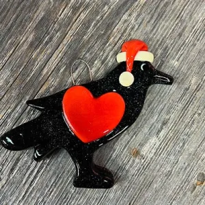 Black Crow Christmas Ornament