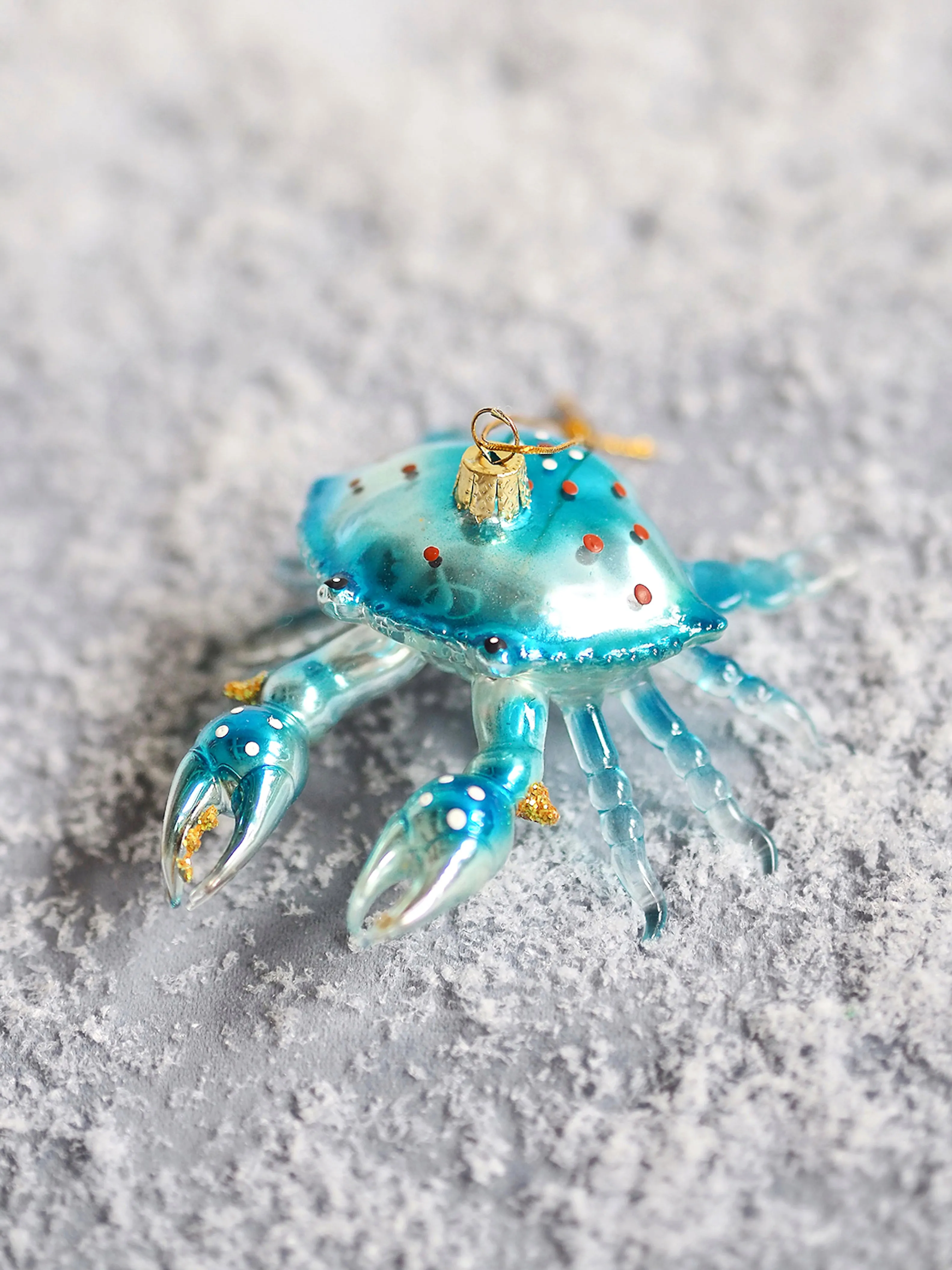 Blue Seaside Crab Ornament