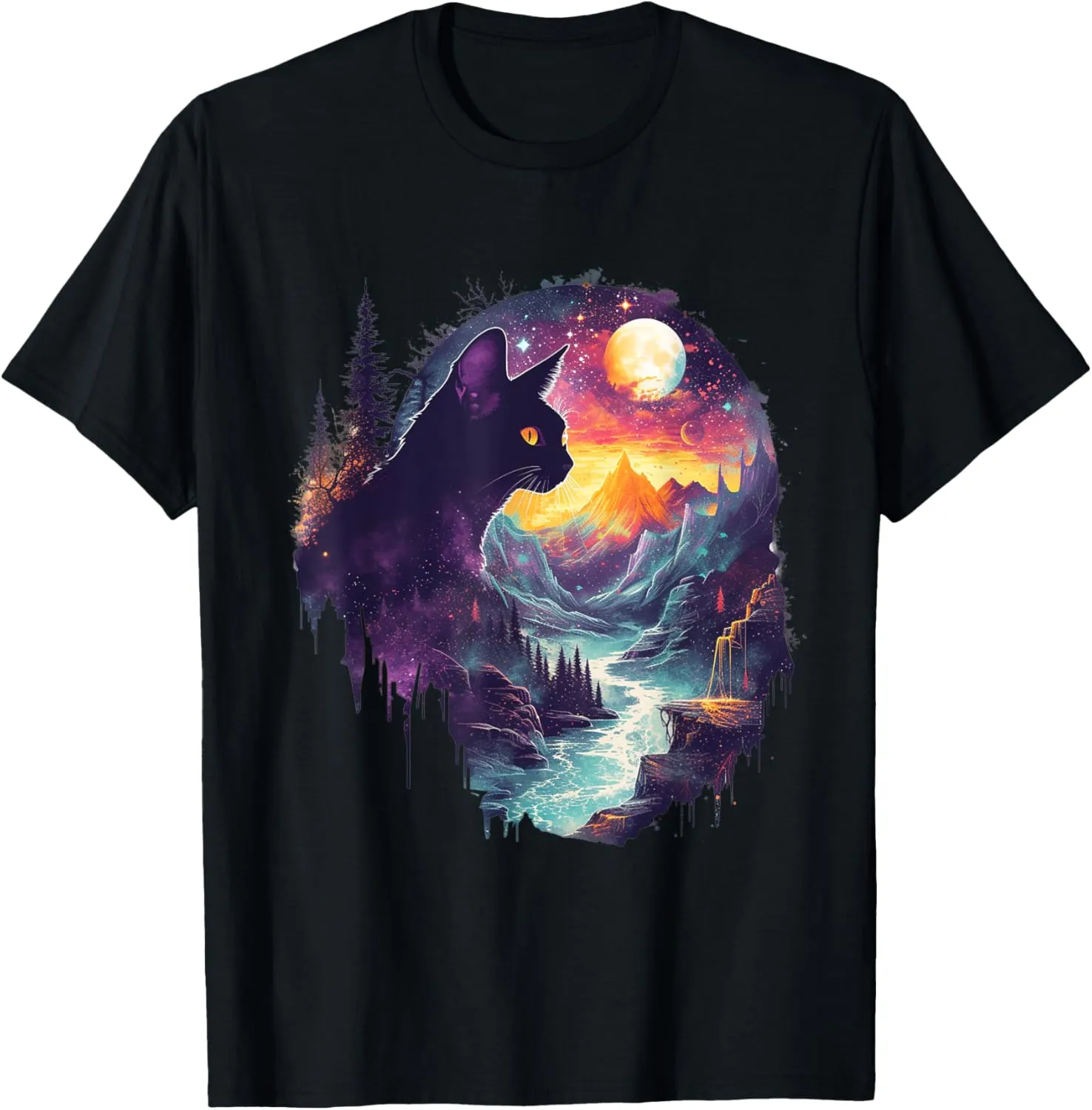 Cat Graphic With A Cute Kitty Animal Face For Pet Lovers T-Shirt