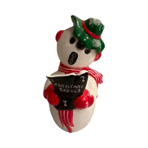 Ceramic Singing Snowman Figure