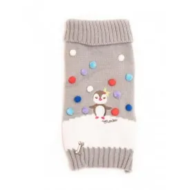 Christmas Dog Jumper - Candy Pom Penguin