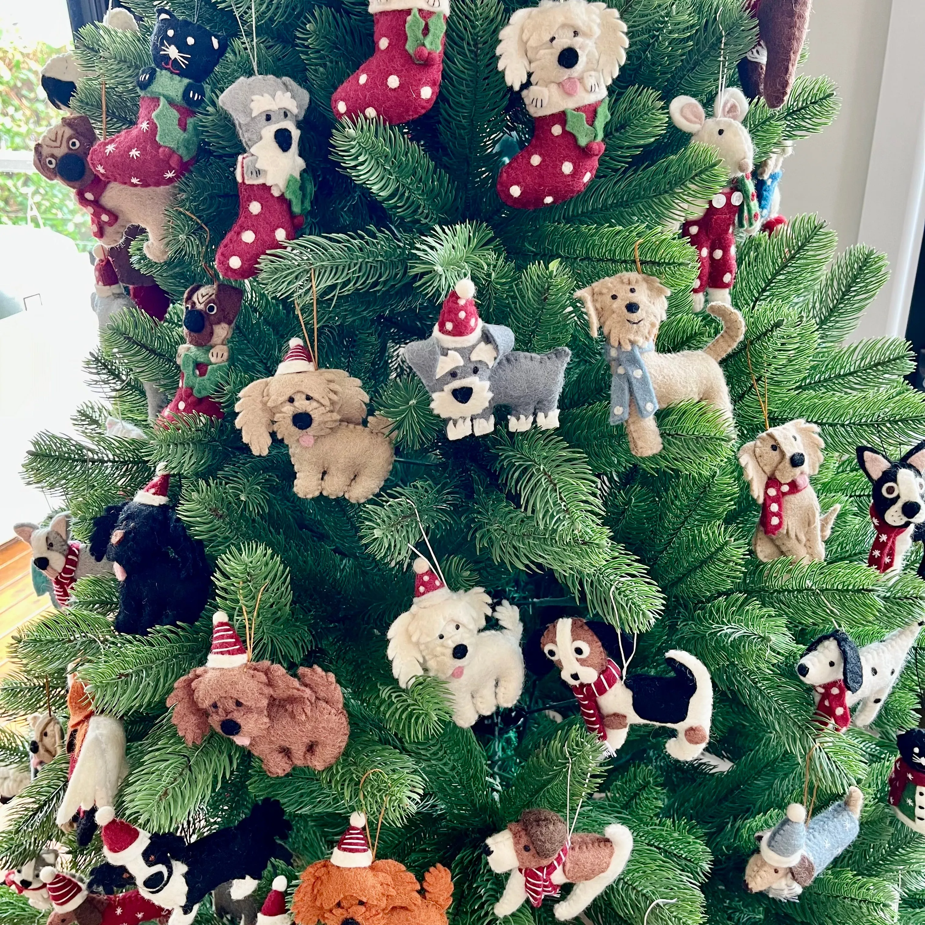Christmas English Sheep Dog