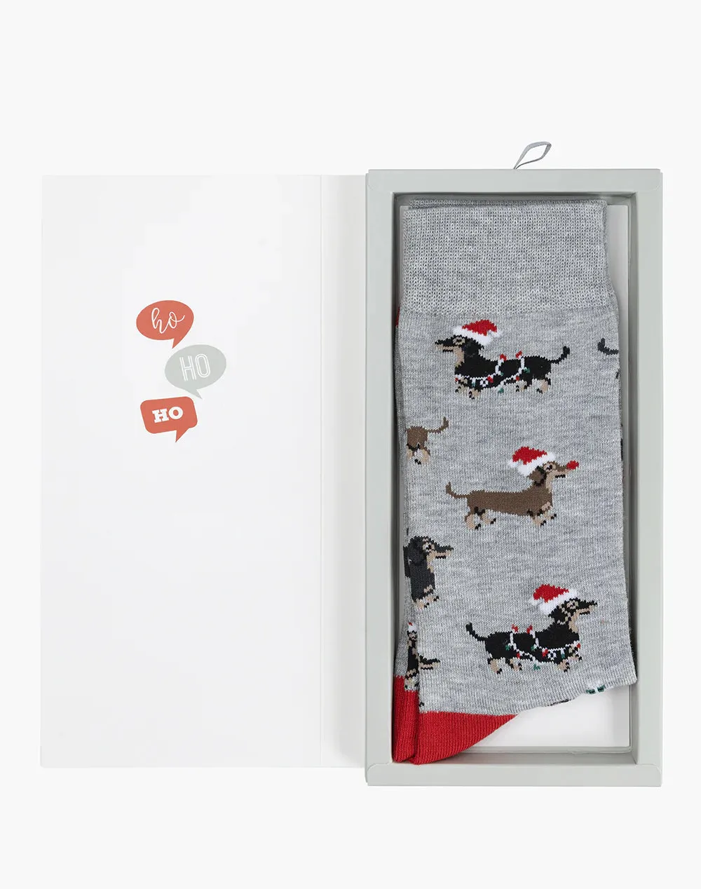 Christmas Ho Ho Ho Dash | Mens Bamboo Sock Card