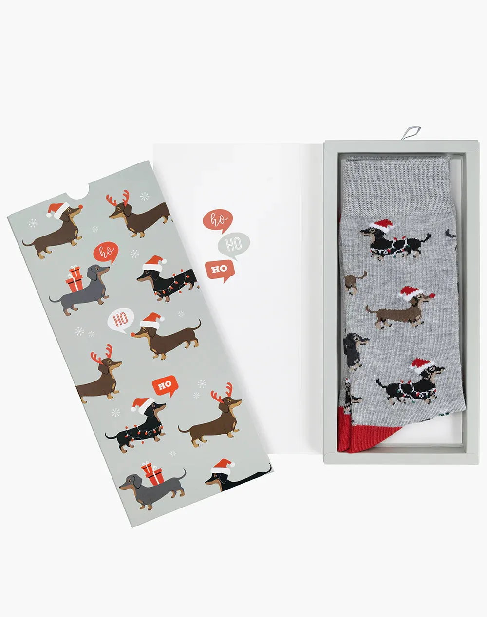 Christmas Ho Ho Ho Dash | Mens Bamboo Sock Card