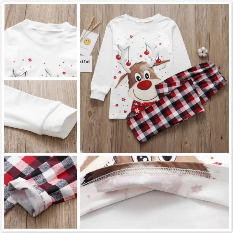 Christmas Pajamas Matching Family Pyjamas Clothes  Pajamas Set Deer Adult Mommy And Me Kids Xmas Sleepwear Sets Top Pants