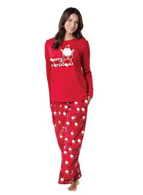 Christmas Pajamas Matching Family Pyjamas  Red Parent-Child Printing  Homewear