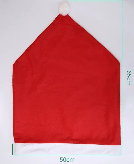 Christmas Santa Hat Chair Covers - Festive Chair Elegance ( 2 pcs )
