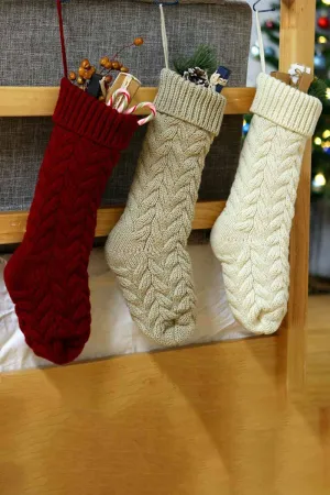 CHRISTMAS SOCKS WITH LETTERS AND SNOWFLAKES