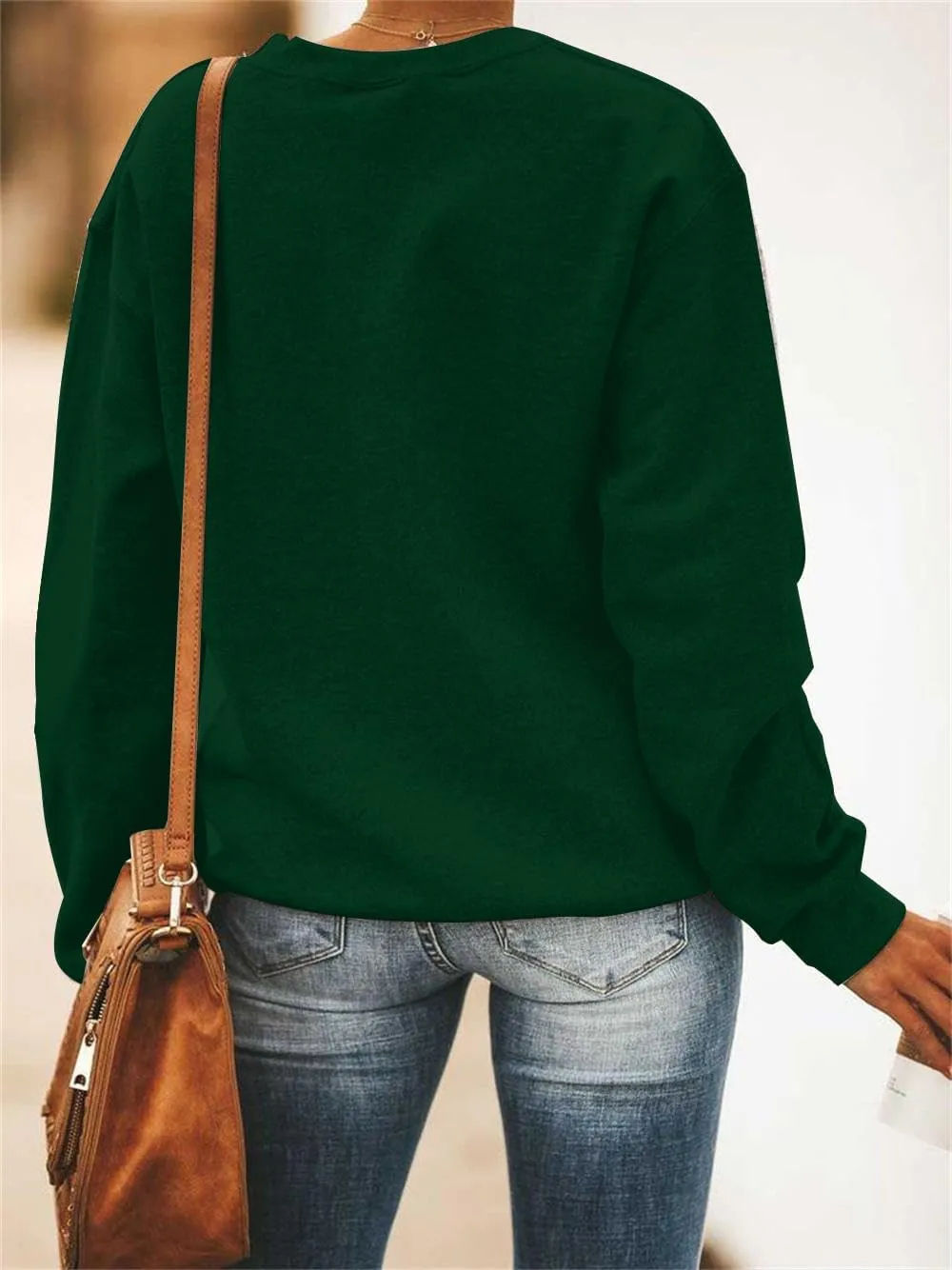 Christmas Sweatshirts for Women Cute Christmas Tree Graphic Long Sleeve Shirt Xmas Holiday Party Pullover Blouse