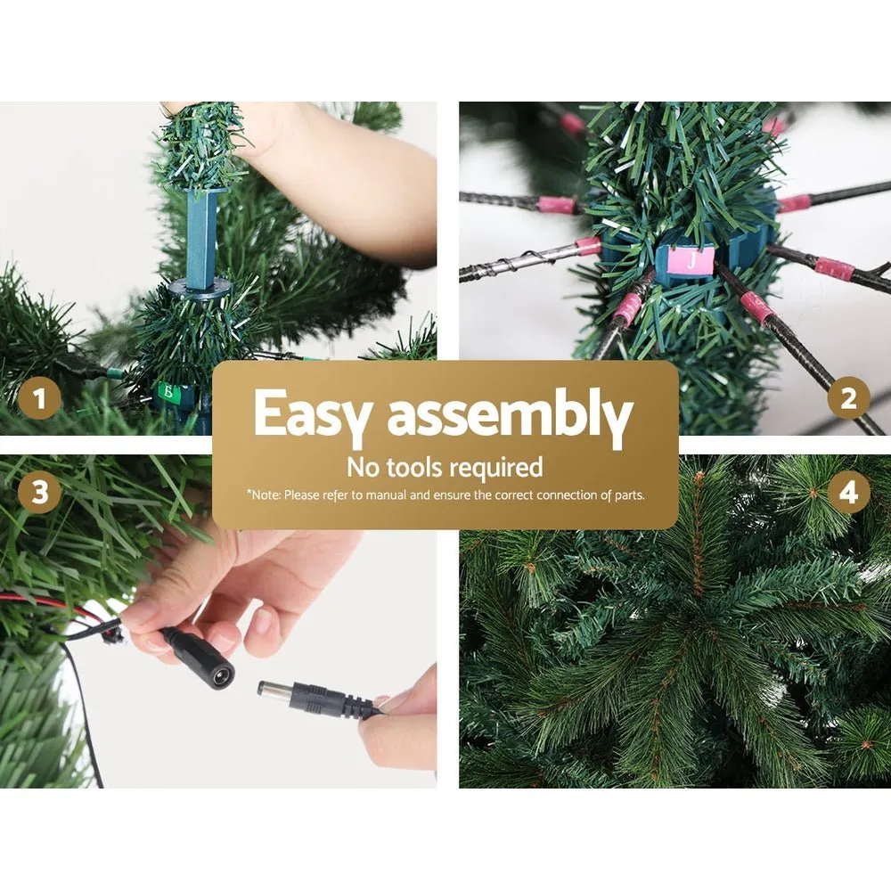 Christmas Tree 1.8M Xmas Tree with 1980 LED Lights Warm White