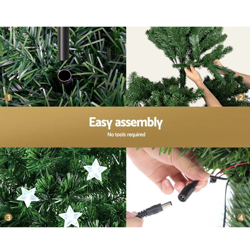 Christmas Tree 2.1M LED Xmas trees with Lights Multi Colour