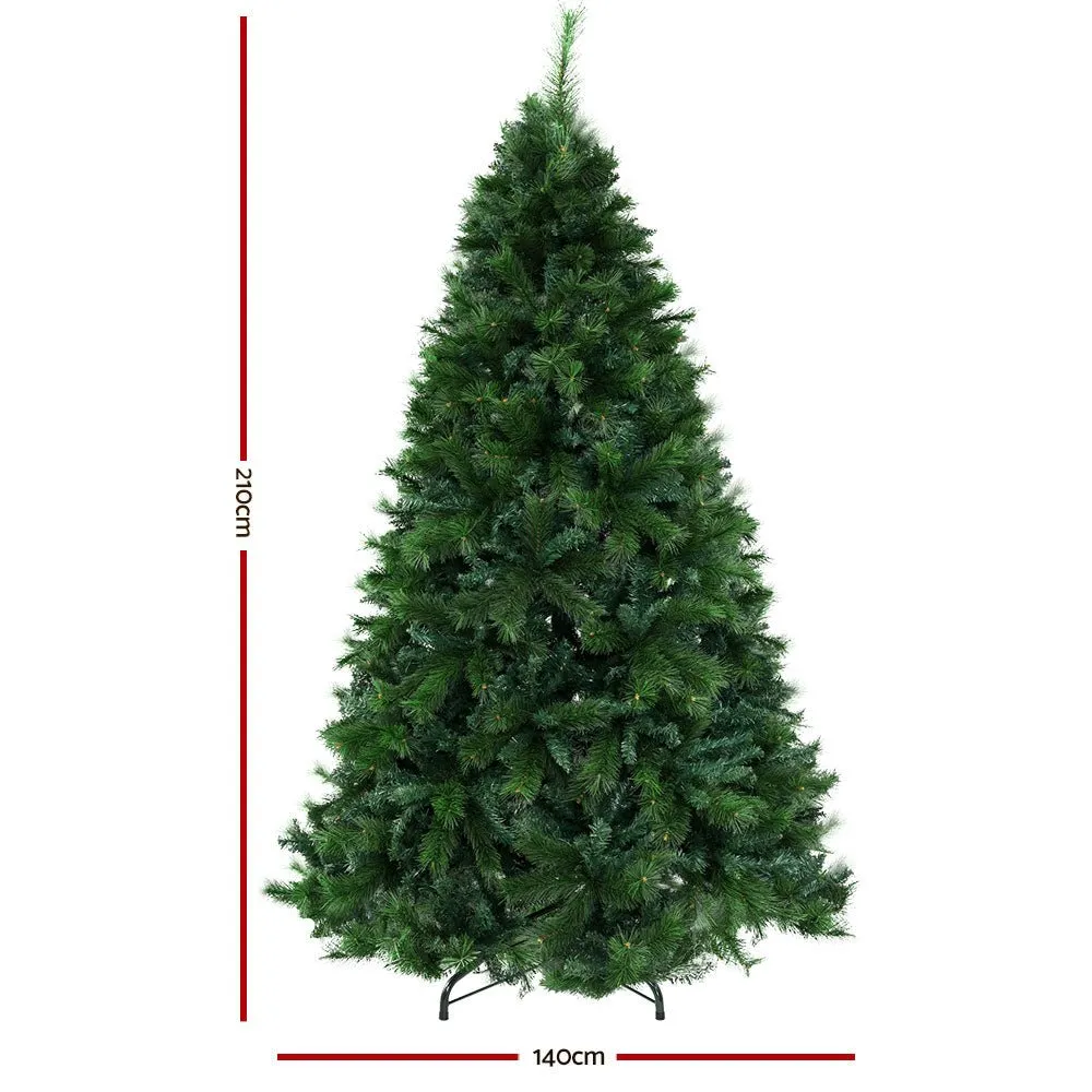 Christmas Tree 2.1M Xmas Trees Decorations Pine-Needle 1584 Tips