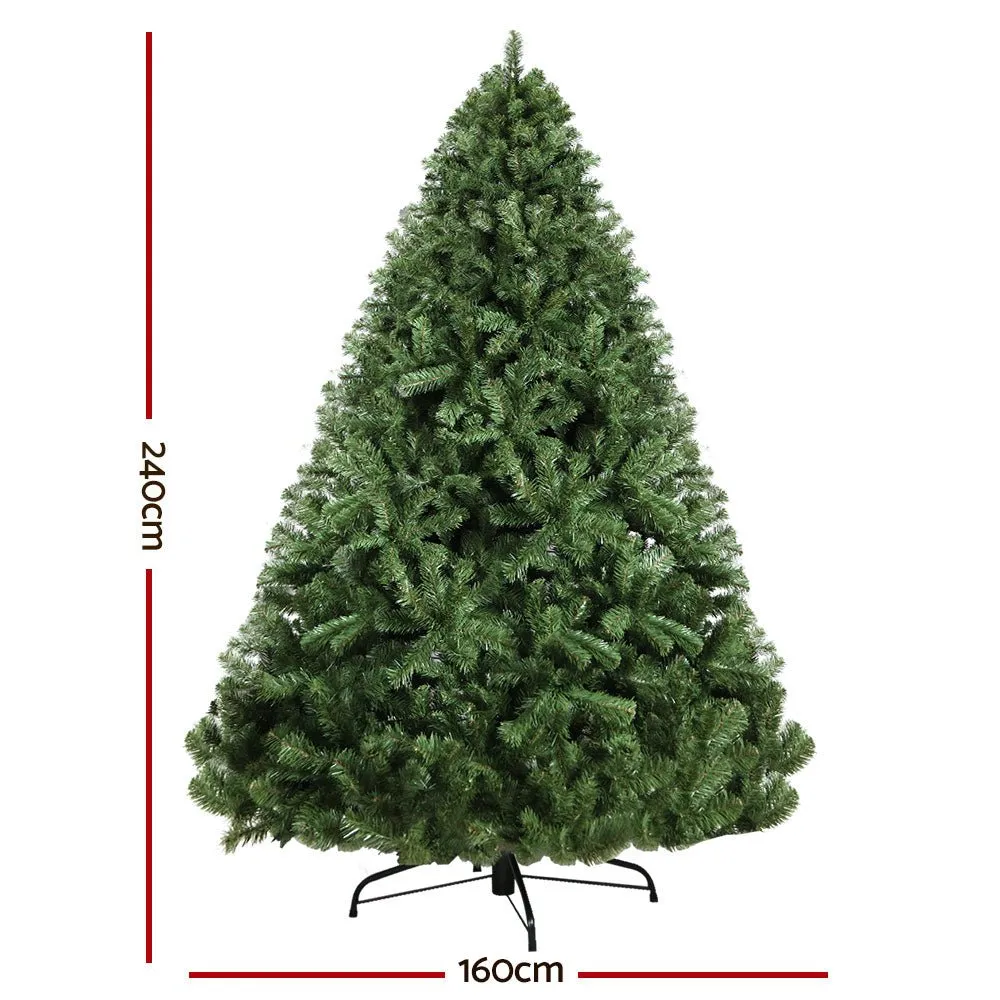 Christmas Tree 2.4M Xmas Trees Decorations Green 1500 Tips