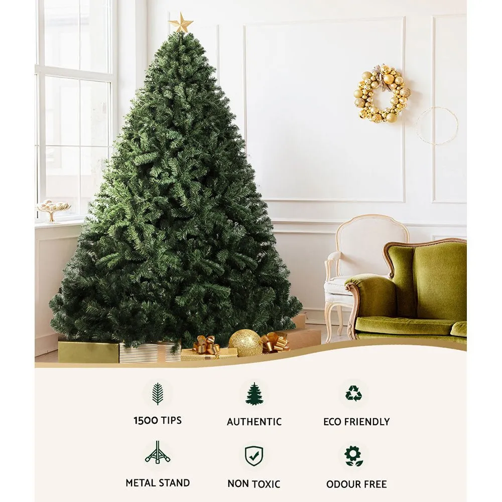 Christmas Tree 2.4M Xmas Trees Decorations Green 1500 Tips