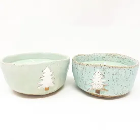 Christmas Tree Pottery Candle
