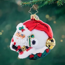 Christmas Wishes Santa Wreath Gem