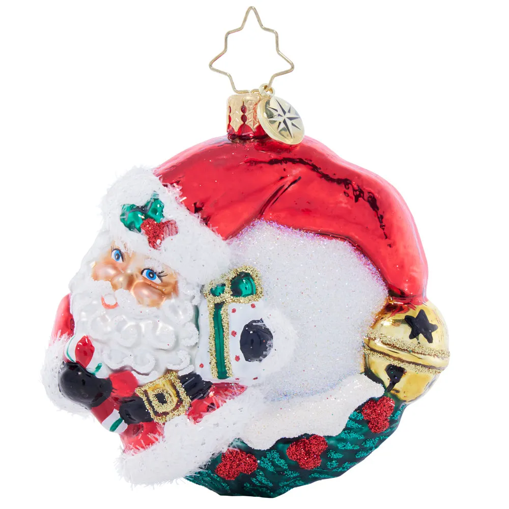 Christmas Wishes Santa Wreath Gem
