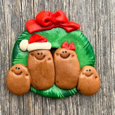 Christmas Wreath with Potatoes Ornament