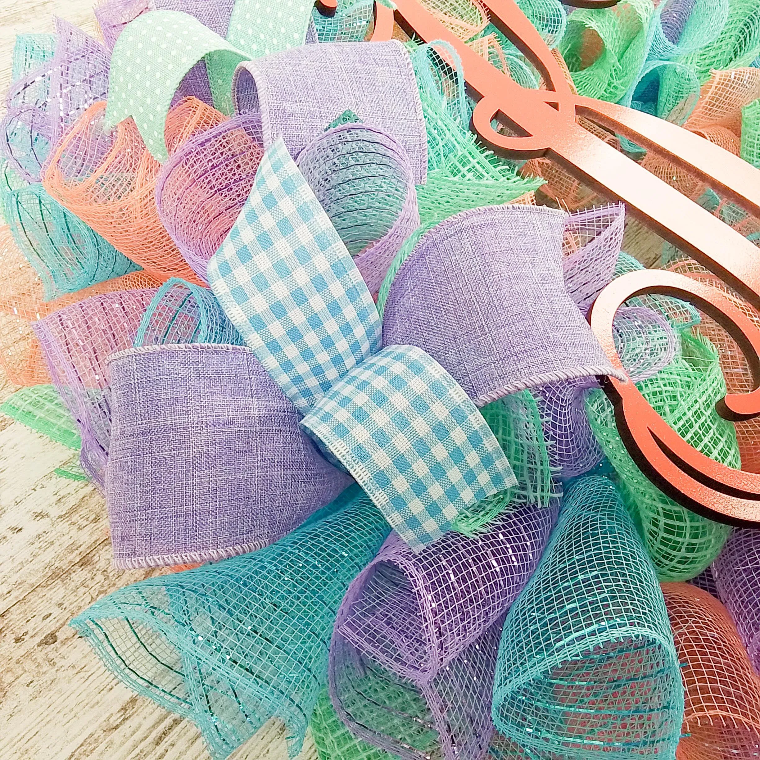 Coral Wreath, Mint Green Wreath for Front Door, Custom Spring Wreath