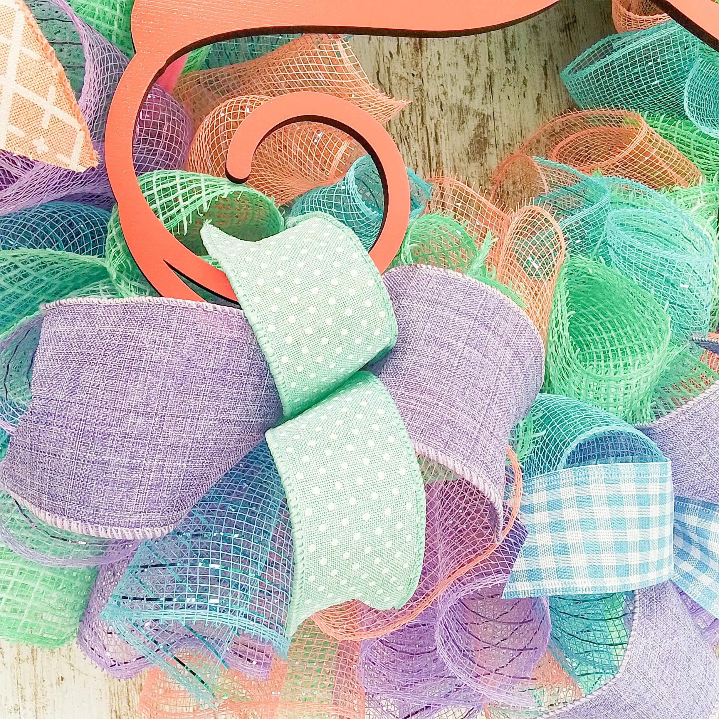 Coral Wreath, Mint Green Wreath for Front Door, Custom Spring Wreath