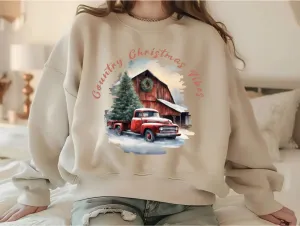 Country Christmas Vibes Sweatshirt, Country Sweater, Christmas Sweater