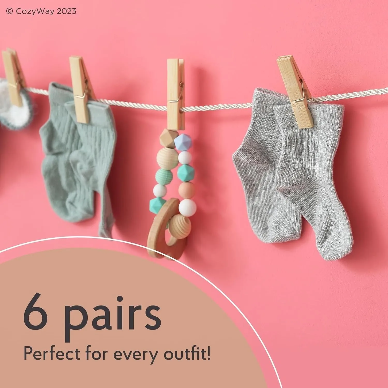 CozyWay Baby Ruffle Socks Baby Girl Turn Cuff Ankle Comfy Cotton Socks Infant - Multi Color - 6 Pack
