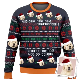 Custom Photo Dog Pet Ugly Christmas Sweater – Ring Ding Ring Ding