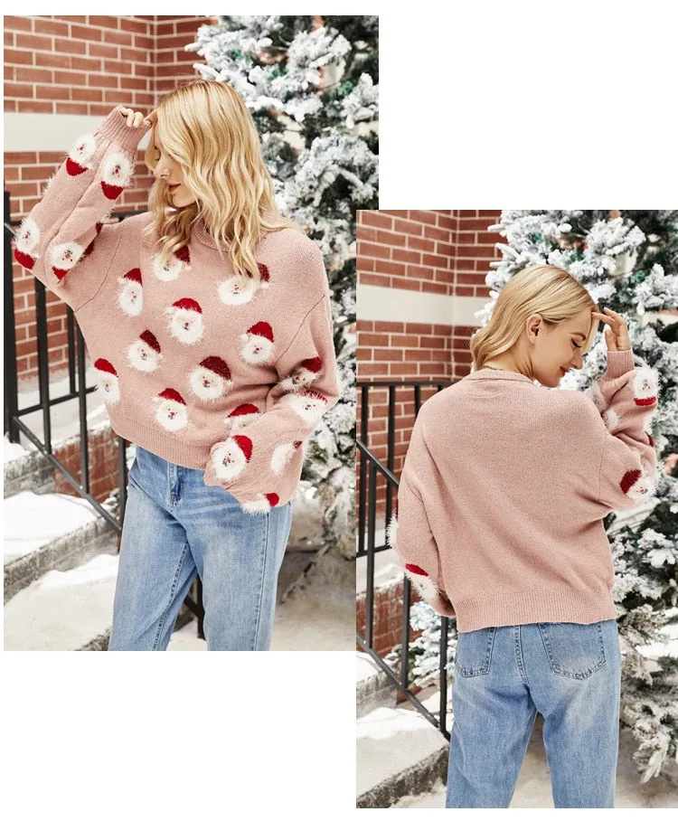 DressBetty - Christmas Knitted Santa Claus Cute Warm Furry Sweater