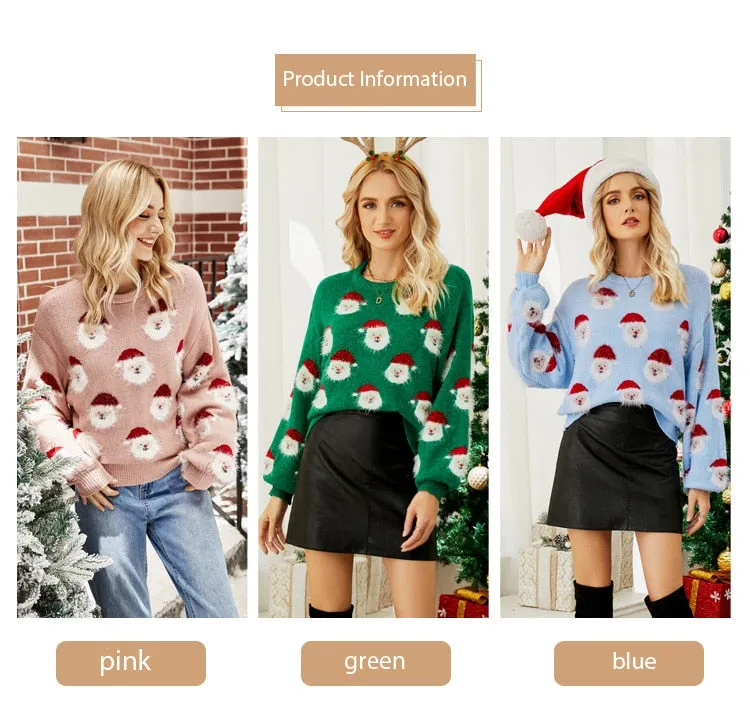DressBetty - Christmas Knitted Santa Claus Cute Warm Furry Sweater
