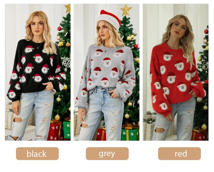 DressBetty - Christmas Knitted Santa Claus Cute Warm Furry Sweater