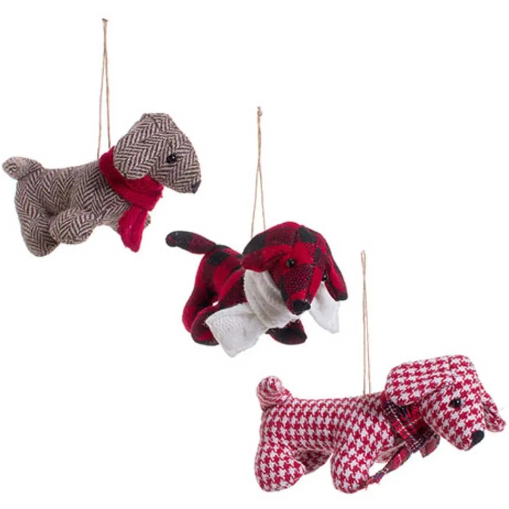 Fabric Dog Ornaments