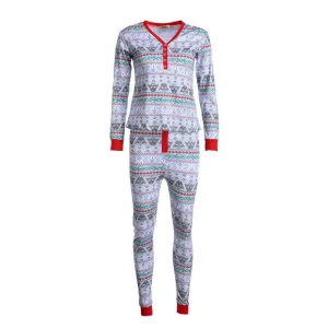 Family Christmas Halloween Robot Pattern Pajamas Paternity Tops Pants Suits
