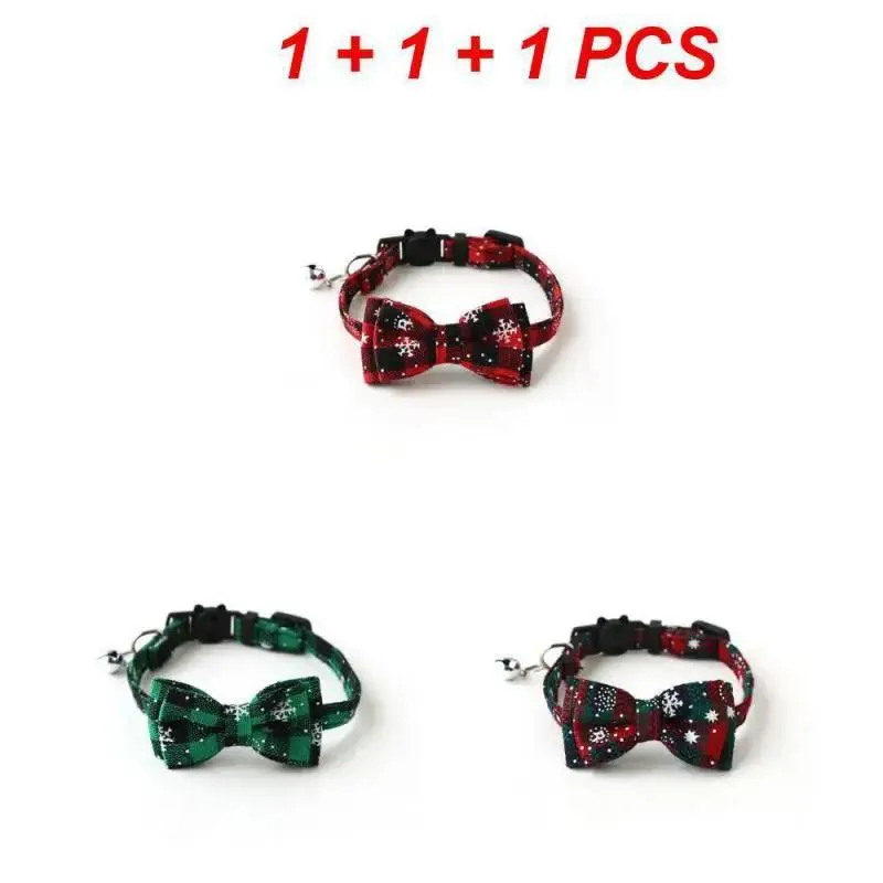 Festive Christmas Pet Collar Tie for Cats & Dogs